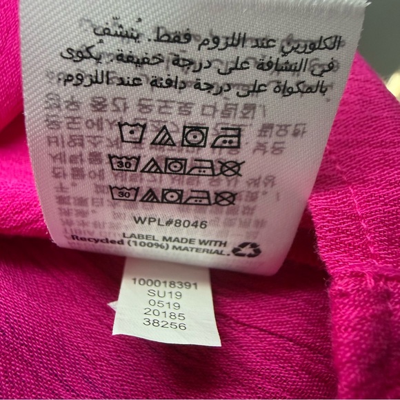 Charter Club Fuchsia Pink Roll-Tab Button Down Blouse - XL - Picture 10 of 10